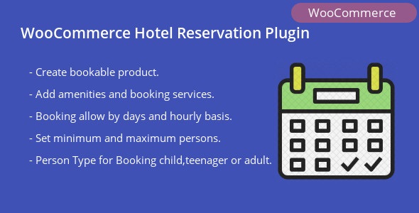 Woocommerce Hotel Reservation Plugin
