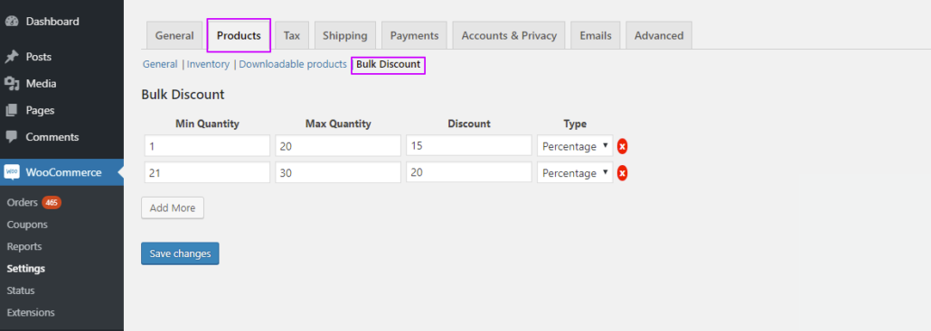 WooCommerce Product Bulk Discount